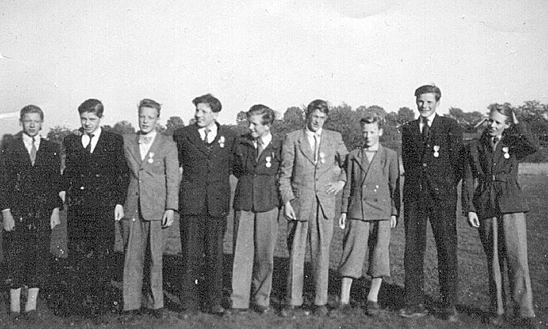 Bild 1294 Trolmen A-lag år 1960 Stående från vänster: Leif Gustavsson Runar Dahlberg, Bosse Karlsson, Ingemar Dahlbergm Gunnar Karlsson, Bernt Johansson Sittande från vänster: Rolf Hendén, Harry Larsson, Kjell Bengtsson, Mats Bengtsson, Jan Magnusson